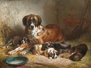 Bernese Mountain Dog and Her Pups Benno Adam